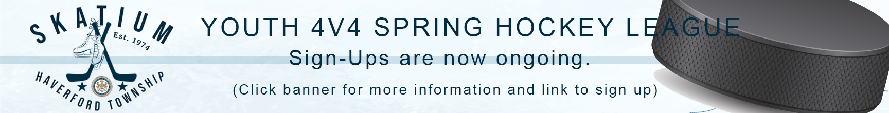 Youth 4v4 Spring Hockey League Information Flyer