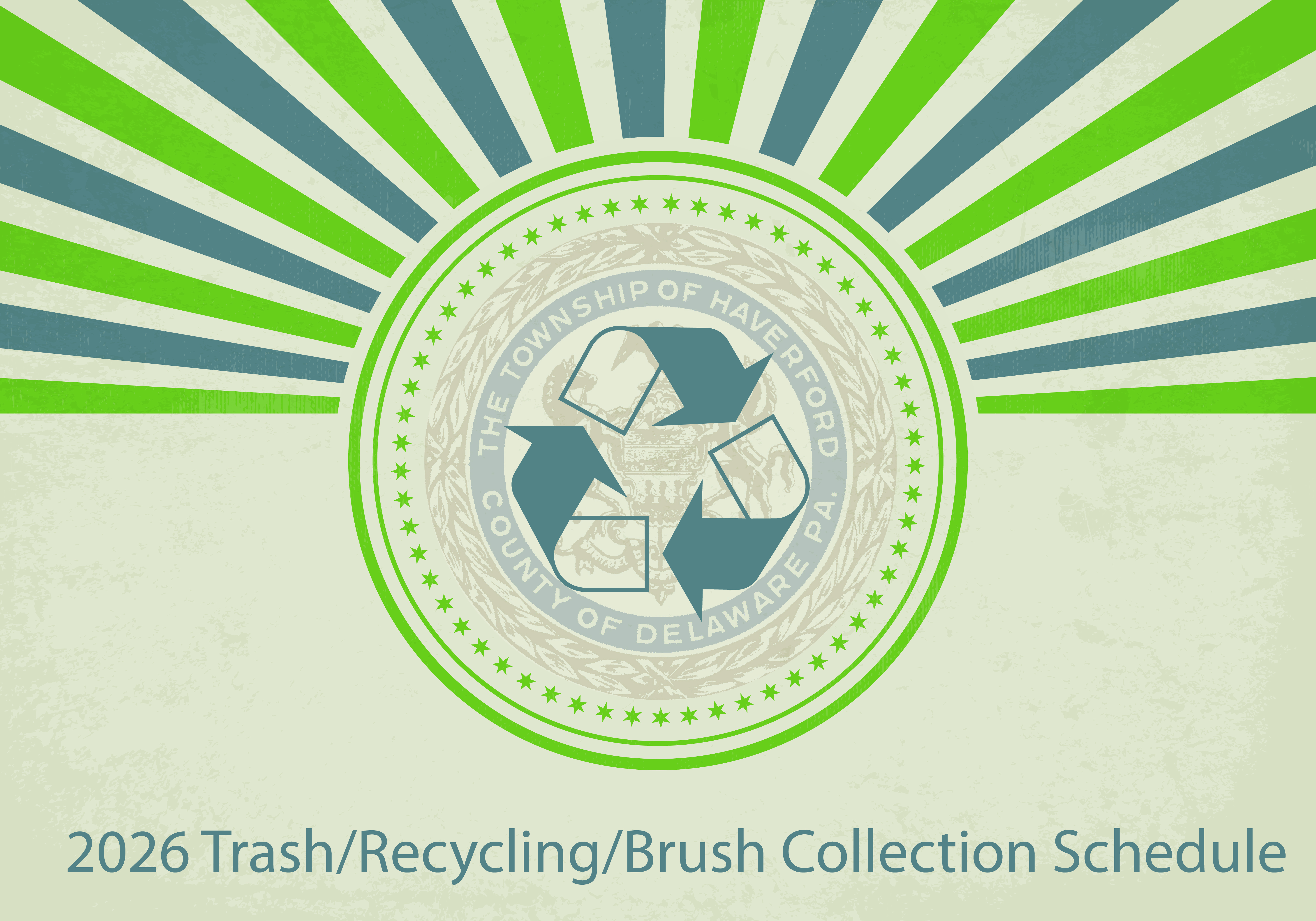 Township seal with recycling logo